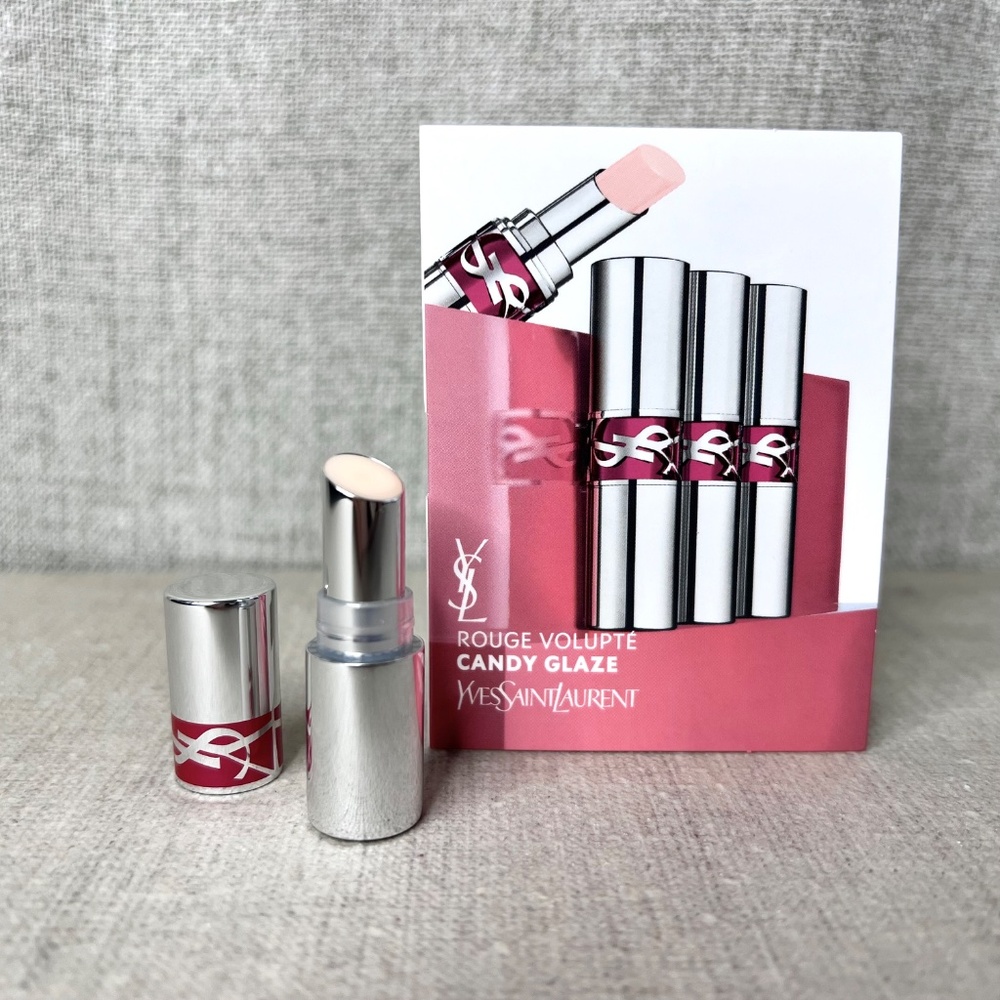❤️ YSL Rouge Volupte Candy Glaze Double Care Balm mini in 02 - Picture 7 of 8